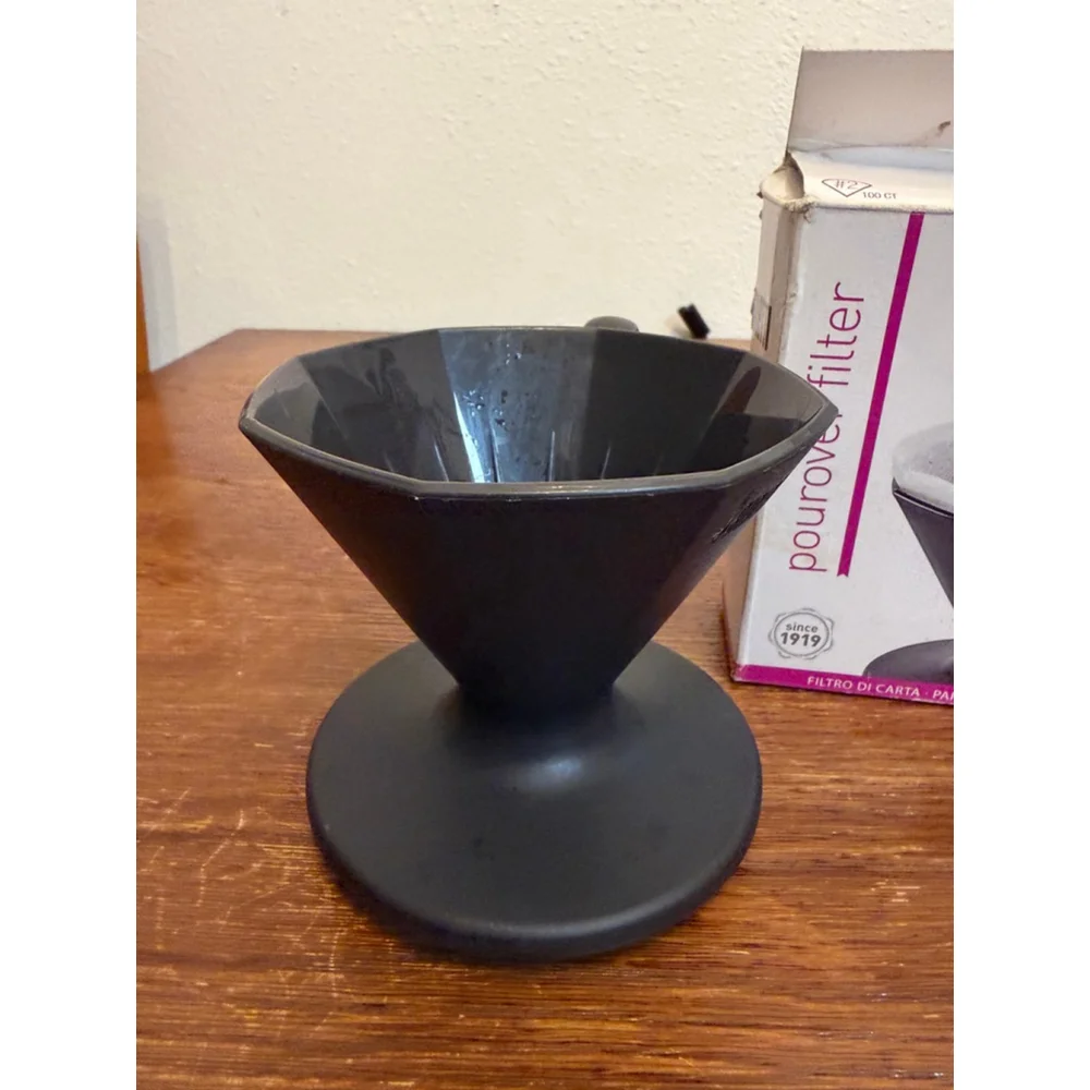 Bialetti Pour Over Coffee Dripper Filter Black Manual Brewer w/ Original Box
